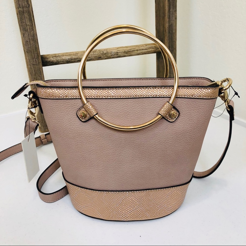 DUNE London Rose Gold Crossbody Convertible Bag